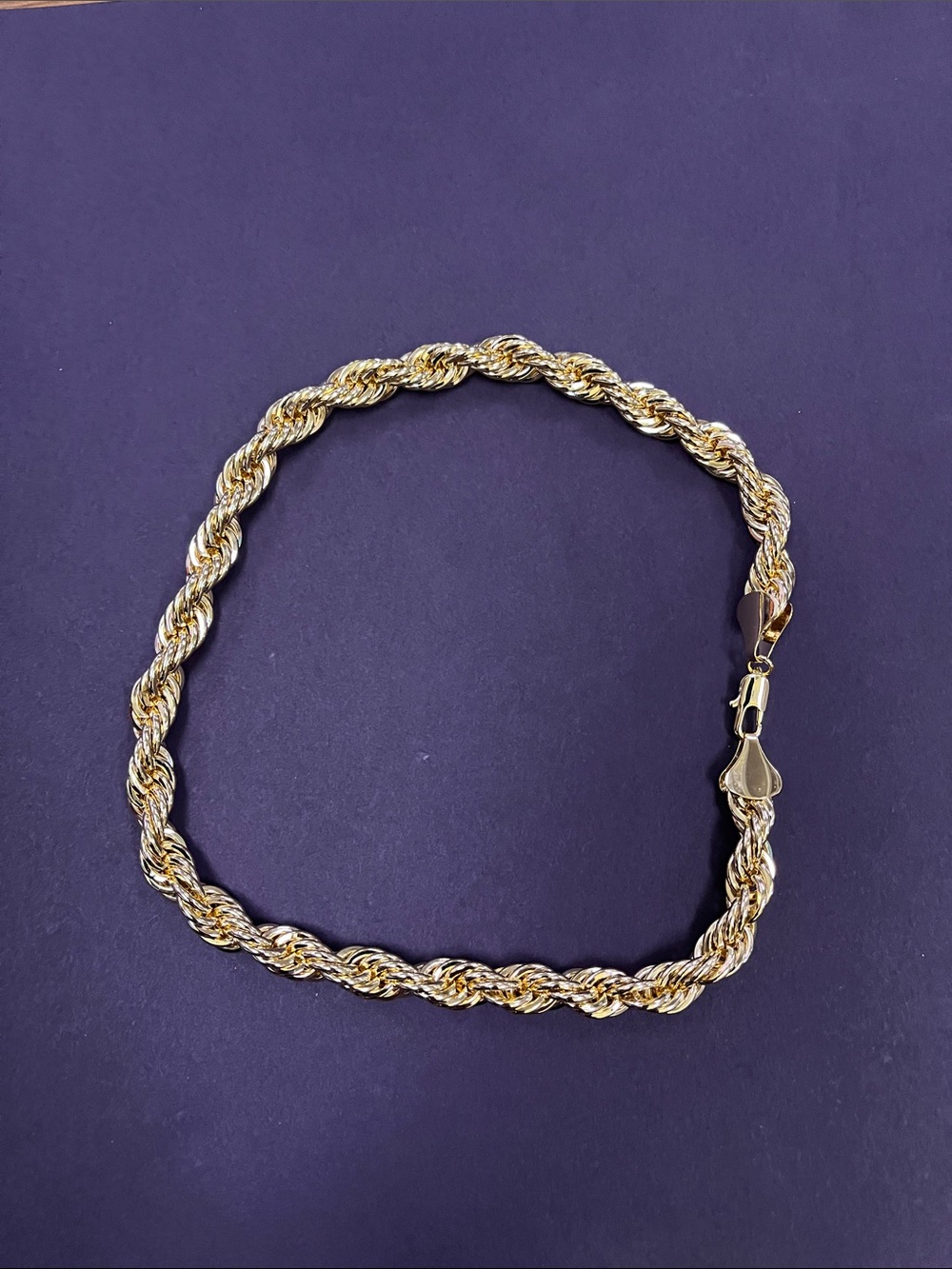 Classic Gold Rope Chain Bracelet - Women Jewelry